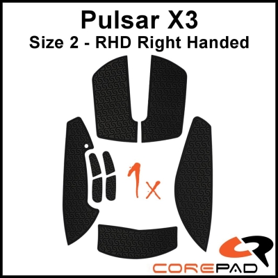 Corepad Soft Grips Grip Tape BTL BT.L Pulsar X3 Size 2 Medium Regular RHD Right Handed Hand
